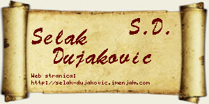 Selak Dujaković vizit kartica